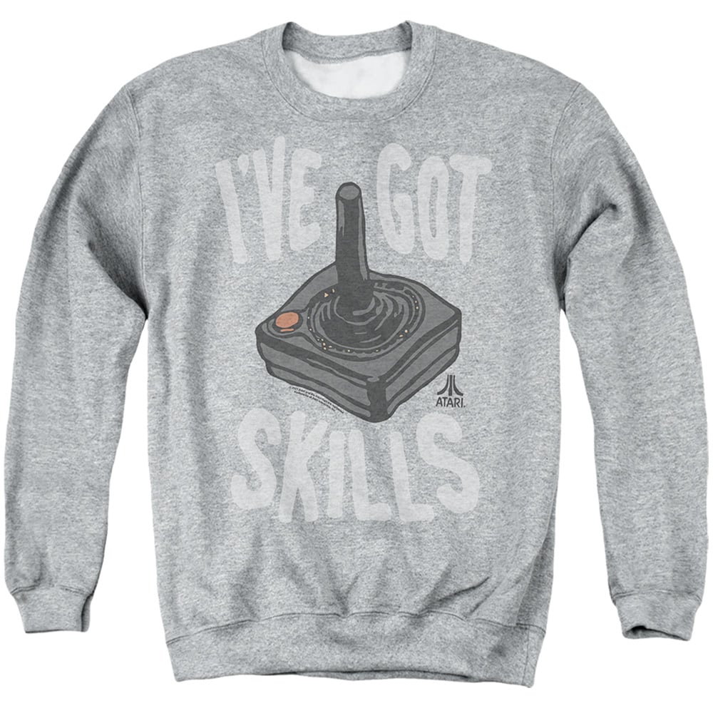 ATRI253-AS-6 Atari The Plug N Play Adult Crewneck Sweatshirt, Athletic Heather - 3X