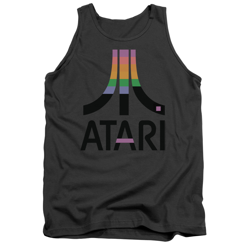 ATRI195-TK-1 Atari Breakout Inset Adult Tank Top, Charcoal - Small