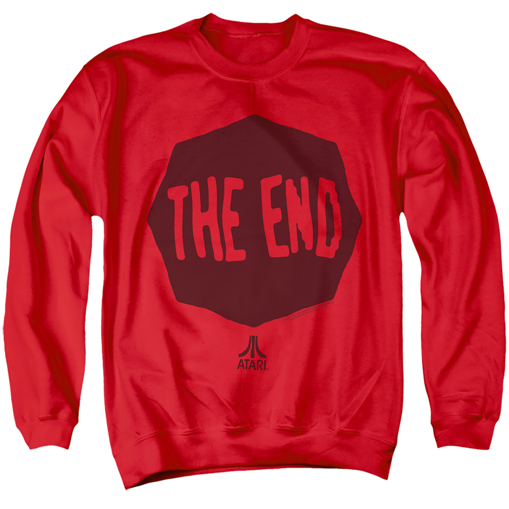 ATRI252-AS-3 Atari The Missile Command Adult Crewneck Sweatshirt, Red - Large