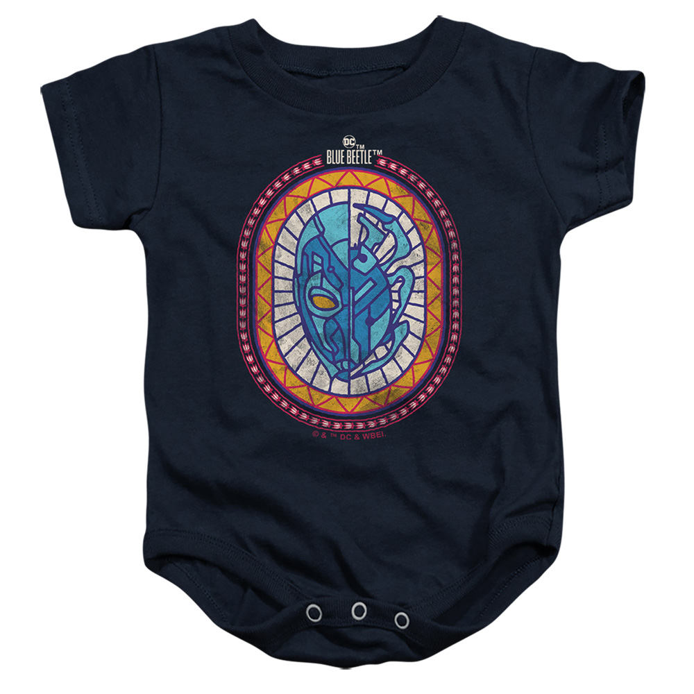 BBTL10014-SS-2 Blue Beetle 2023 Reyes Courage Infant Snapsuit, Navy - Medium - 12 Month