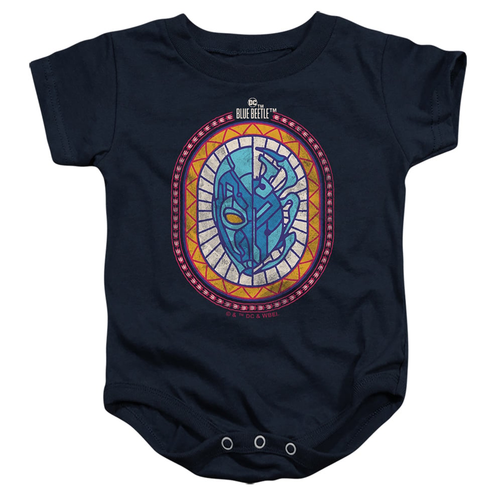 BBTL10014-SS-4 Blue Beetle 2023 Reyes Courage Infant Snapsuit, Navy - Extra Large - 24 Month