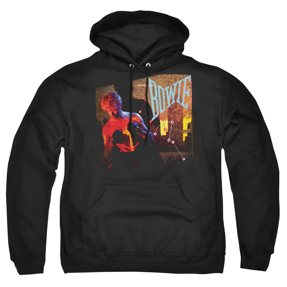 BOWIE136-AFTH-2 David Bowie Lets Dance Adult Pullover Hoodie, Black - Medium