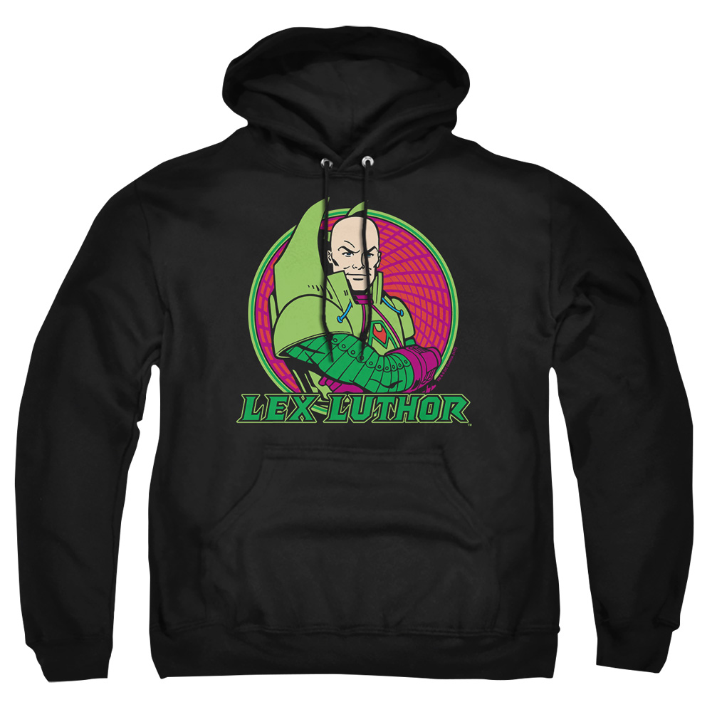 DCO560-AFTH-8 DC Lex Luthor Adult Pullover Hoodie, Black - 5X