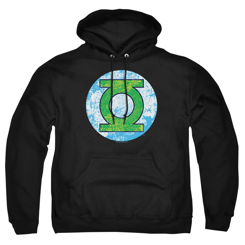 DCO586-AFTH-8 DCO Gl Neon Distress Logo Adult Pullover Hoodie, Black - 5X