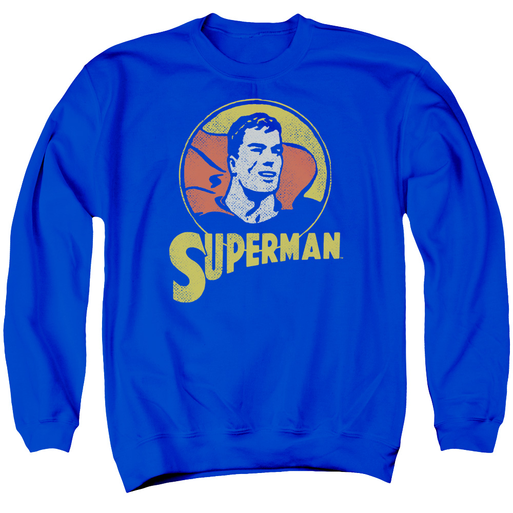 DCO783-AS-4 DC Super Circle Adult Crewneck Sweatshirt, Royal - Extra Large