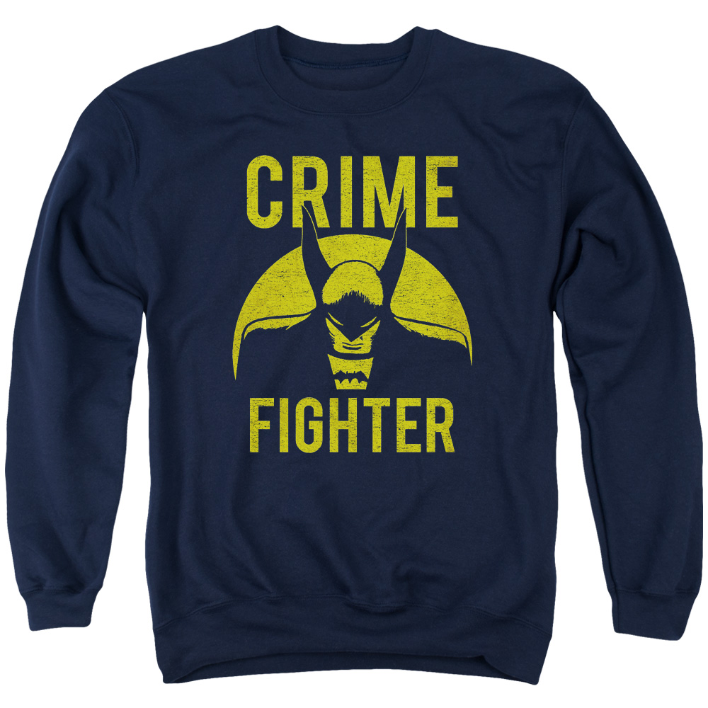 DCO774-AS-2 DC Fight Crime Adult Crewneck Sweatshirt, Navy - Medium