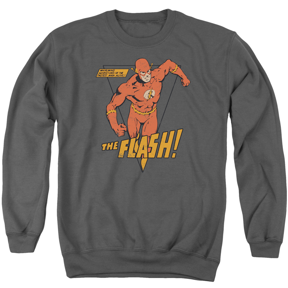 DCO758-AS-4 DC Flash Whirlwind Adult Crewneck Sweatshirt, Charcoal - Extra Large