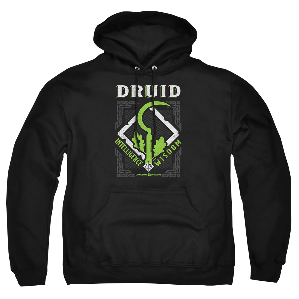 HBRO659-AFTH-2 Dungeons & Dragons Druid Adult Pullover Hoodie, Black - Medium