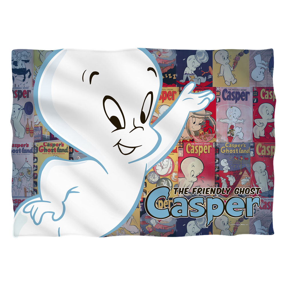 DRM289FB-PLO1-0 20 x 28 in. Casper The Friendly Ghost Casper & Covers Front Back Print Pillow Case, White