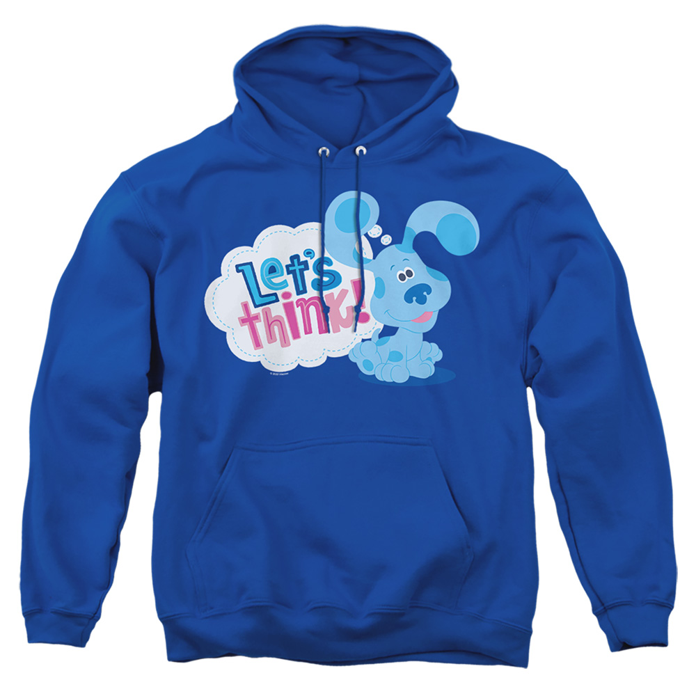 NICK400-AFTH-2 Blues Clues & You Lets Think Adult Pullover Hoodie, Royal - Medium