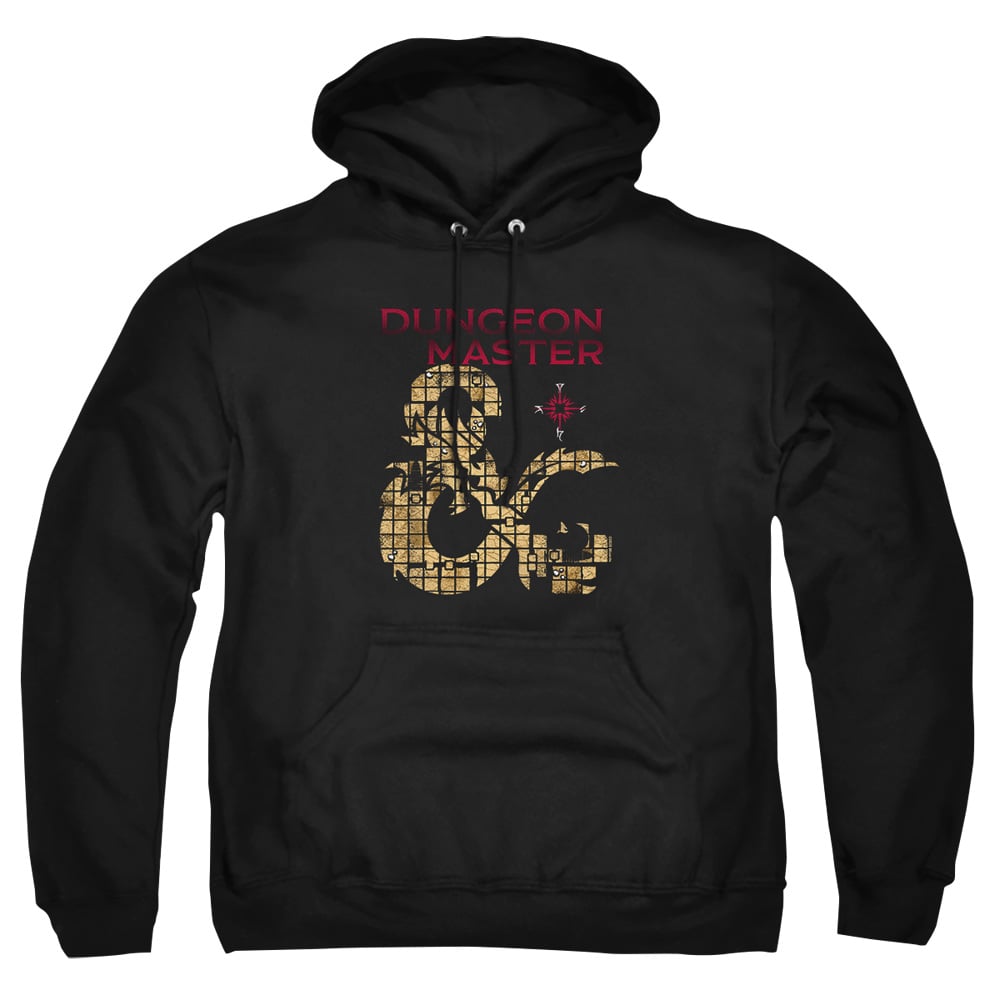 HBRO637-AFTH-1 Dungeons & Dragons Master Adult Pullover Hoodie, Black - Small