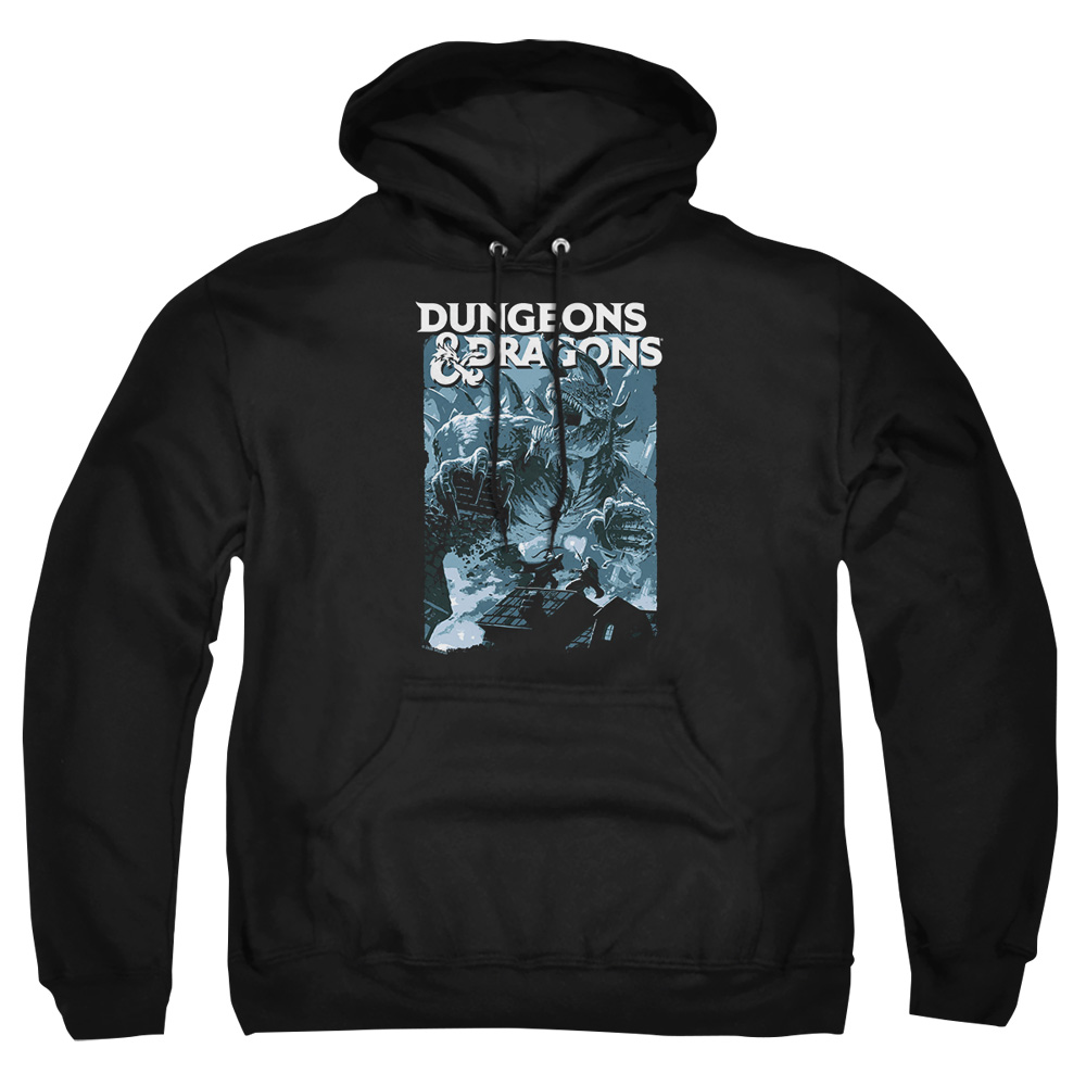 HBRO623-AFTH-1 Dungeons & Dragons Tarrasque Adult Pullover Hoodie, Black - Small