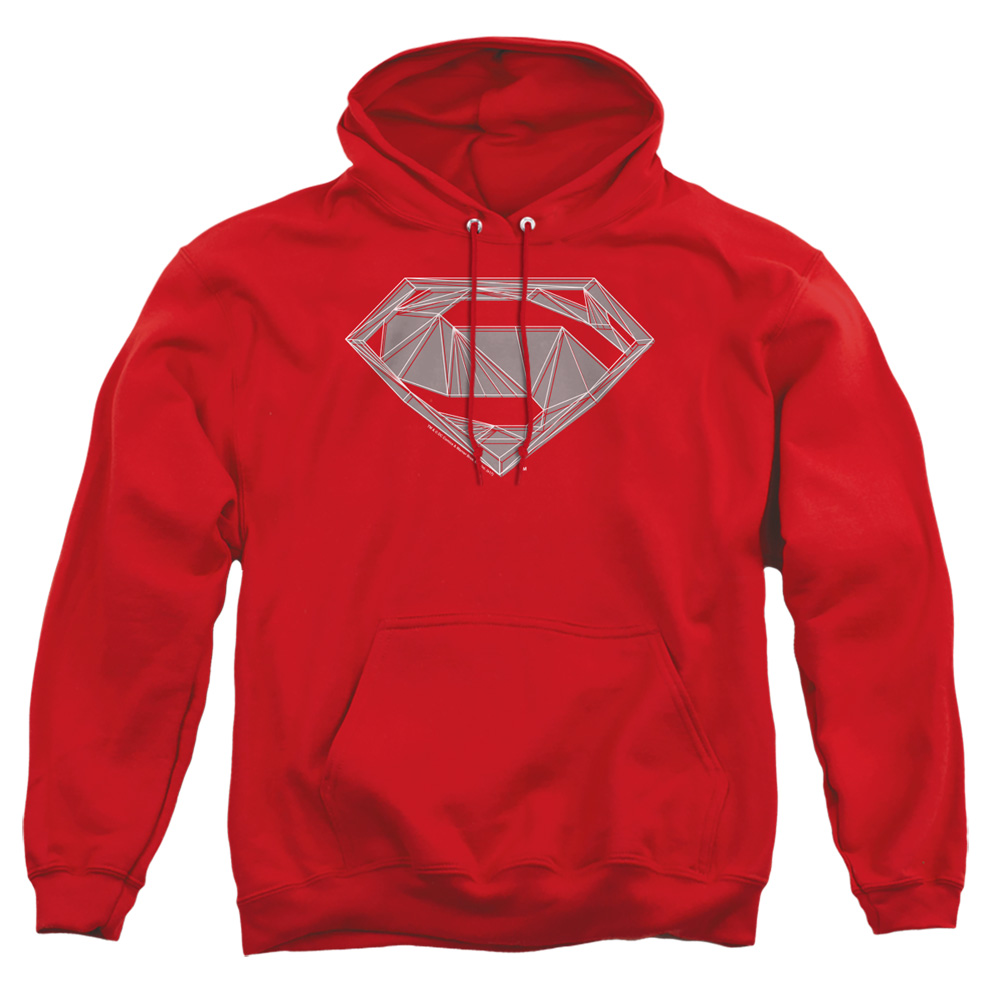 BVS119-AFTH-2 Batman vs Superman Techy S Adult Pullover Hoodie, Red - Medium