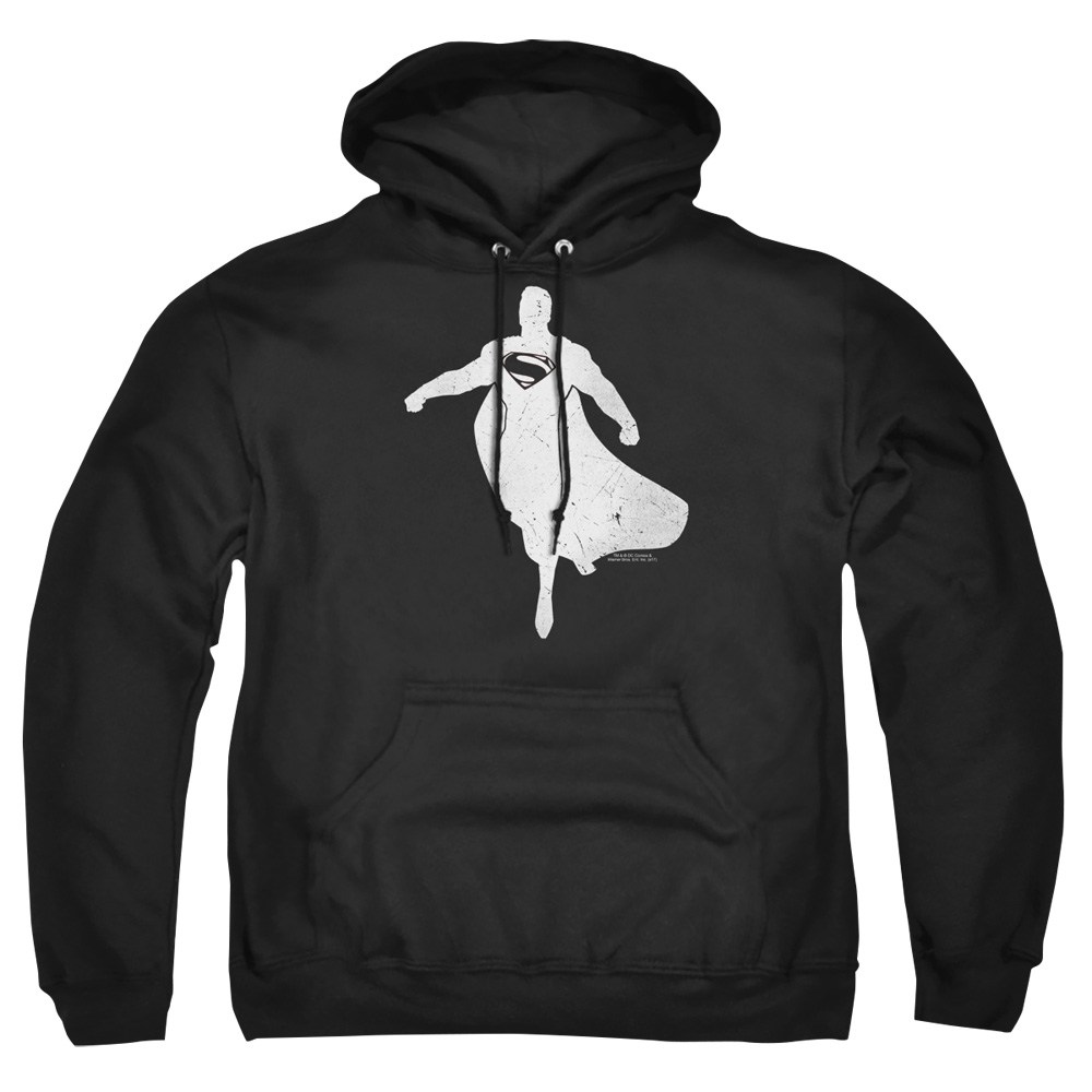 BVS143-AFTH-2 Batman vs Superman Silhouette Adult Pullover Hoodie, Black - Medium