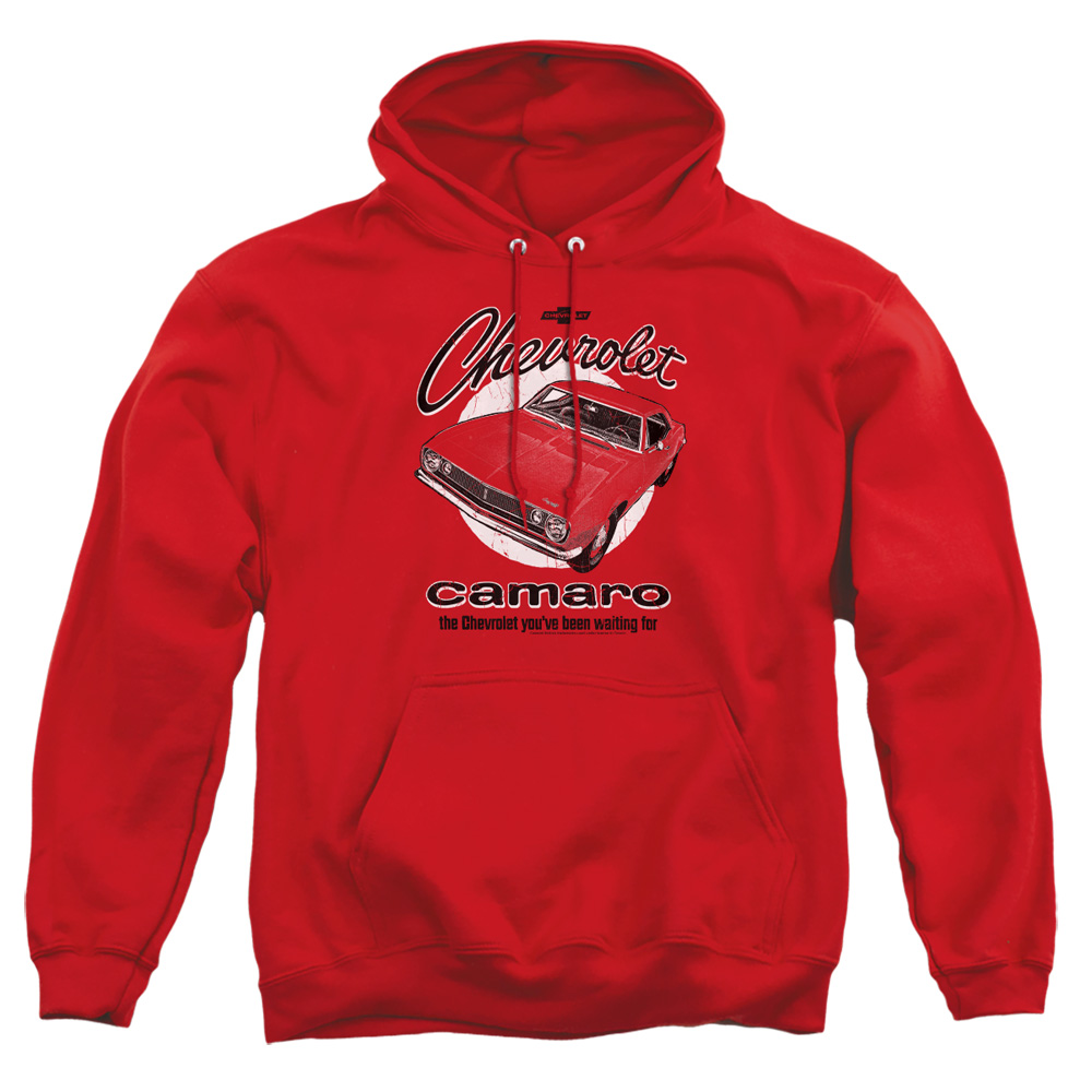 CHV151-AFTH-2 Chevrolet Retro Camaro Adult Pullover Hoodie, Red - Medium