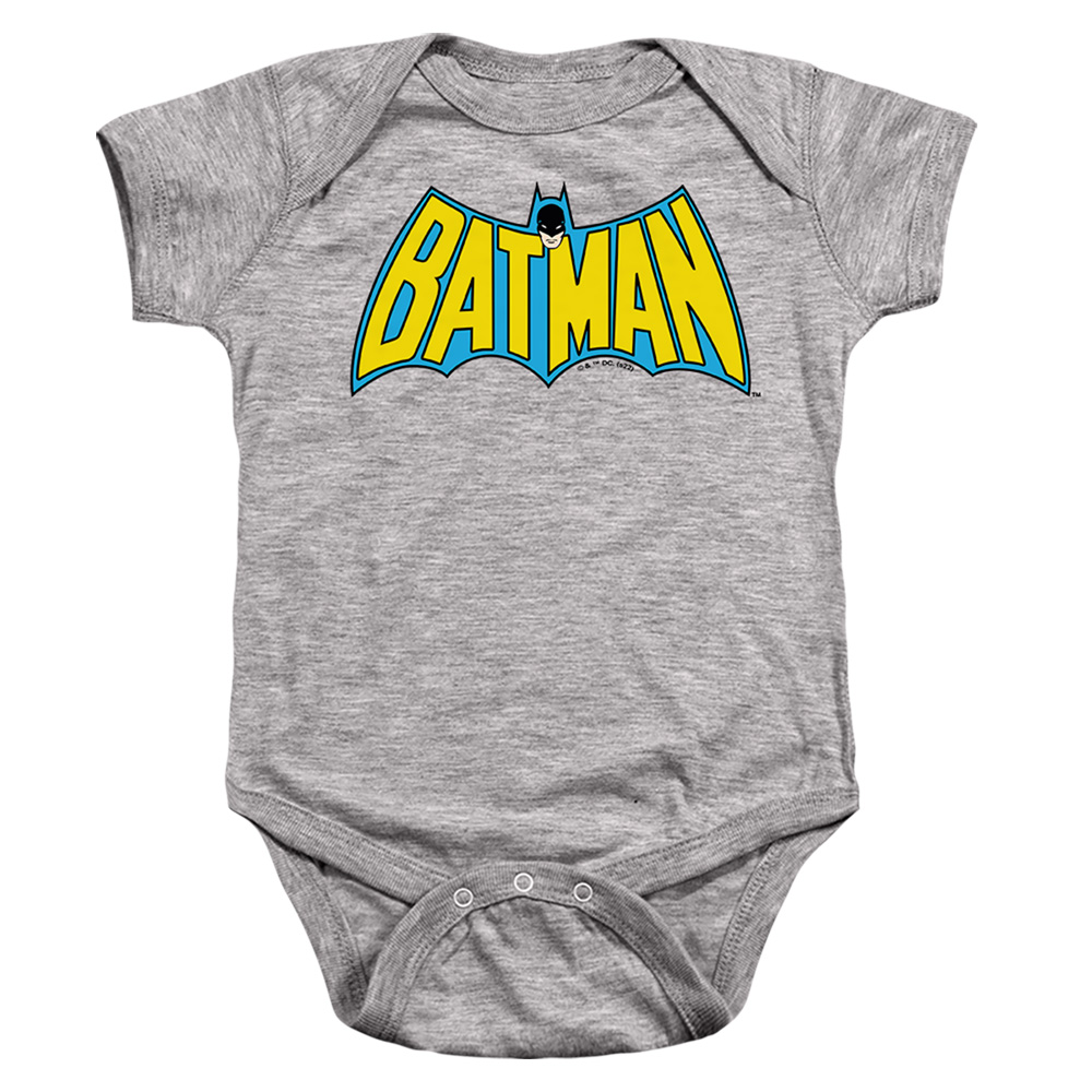 BM3568-SS-4 Batman Wintage Batman Logo Infant Snapsuit, Athletic Heather - Extra Large - 24 Month