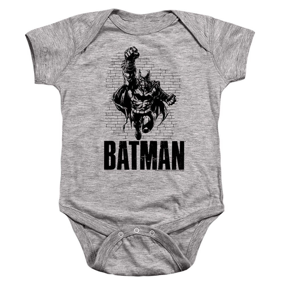 BM3418-SS-2 Batman Attack 1 Infant Snapsuit, Athletic Heather - Medium - 12 Month