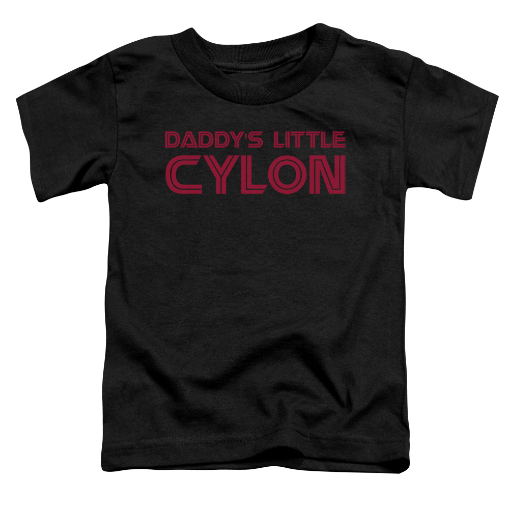 BSG182-KT-1 BSG Daddys Little Cylon Toddler Short Sleeve T-Shirt, Black - Large 4T