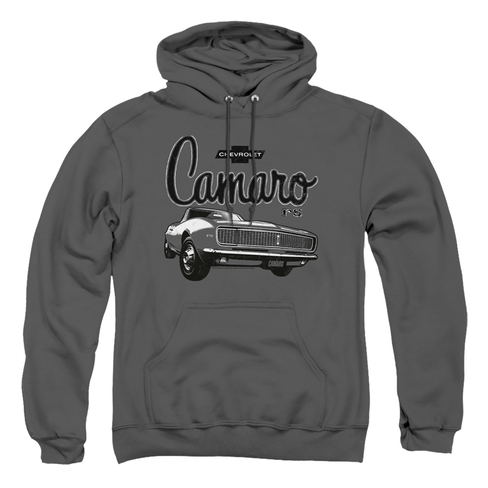 CHV152-AFTH-3 Chevrolet Script Car Adult Pullover Hoodie, Charcoal - Large