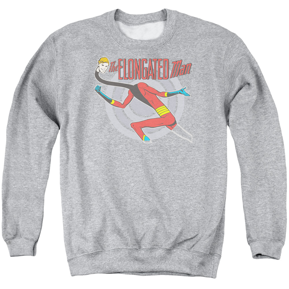 DCO224-AS-2 DC Elongated Man Adult Crewneck Sweatshirt, Athletic Heather - Medium