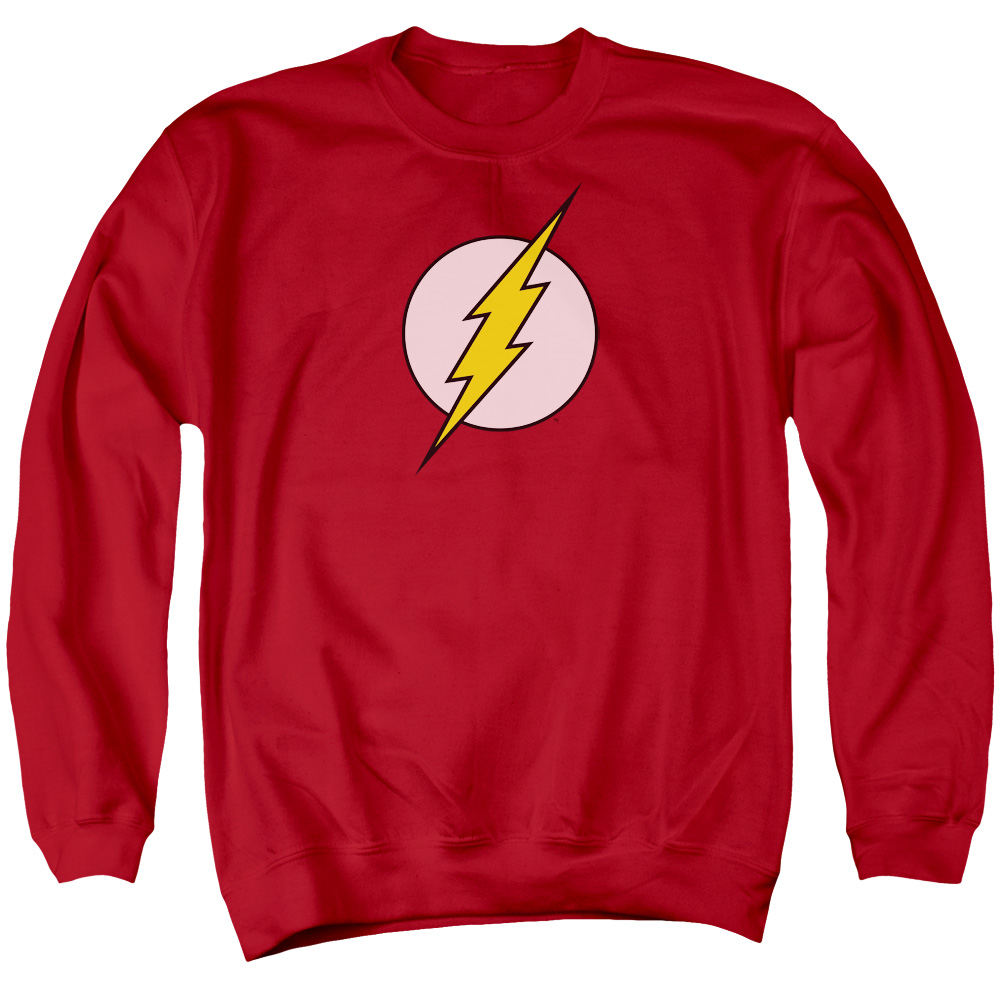 DCO263-AS-6 DC Flash Flash Logo Adult Crewneck Sweatshirt, Red - 3X