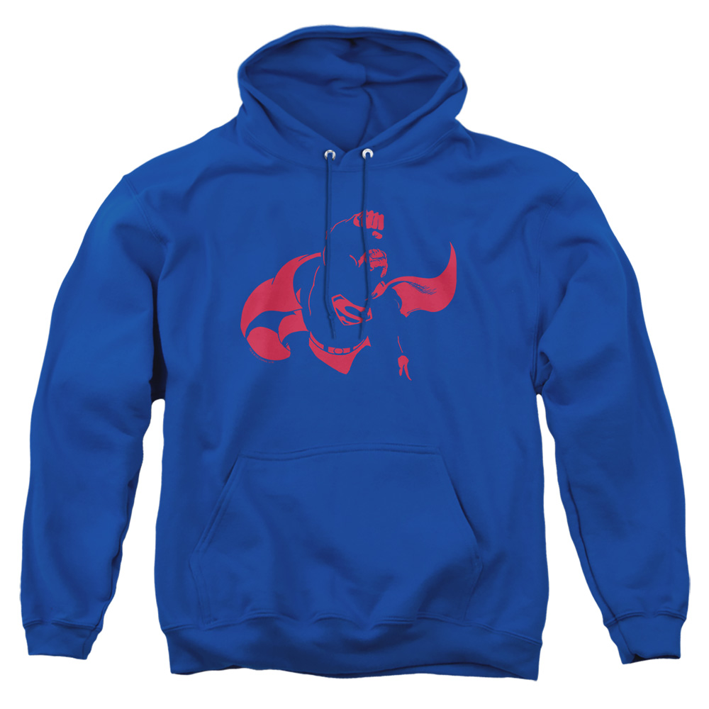 DCO827-AFTH-5 DC Super Min Adult Pullover Hoodie, Royal - 2X