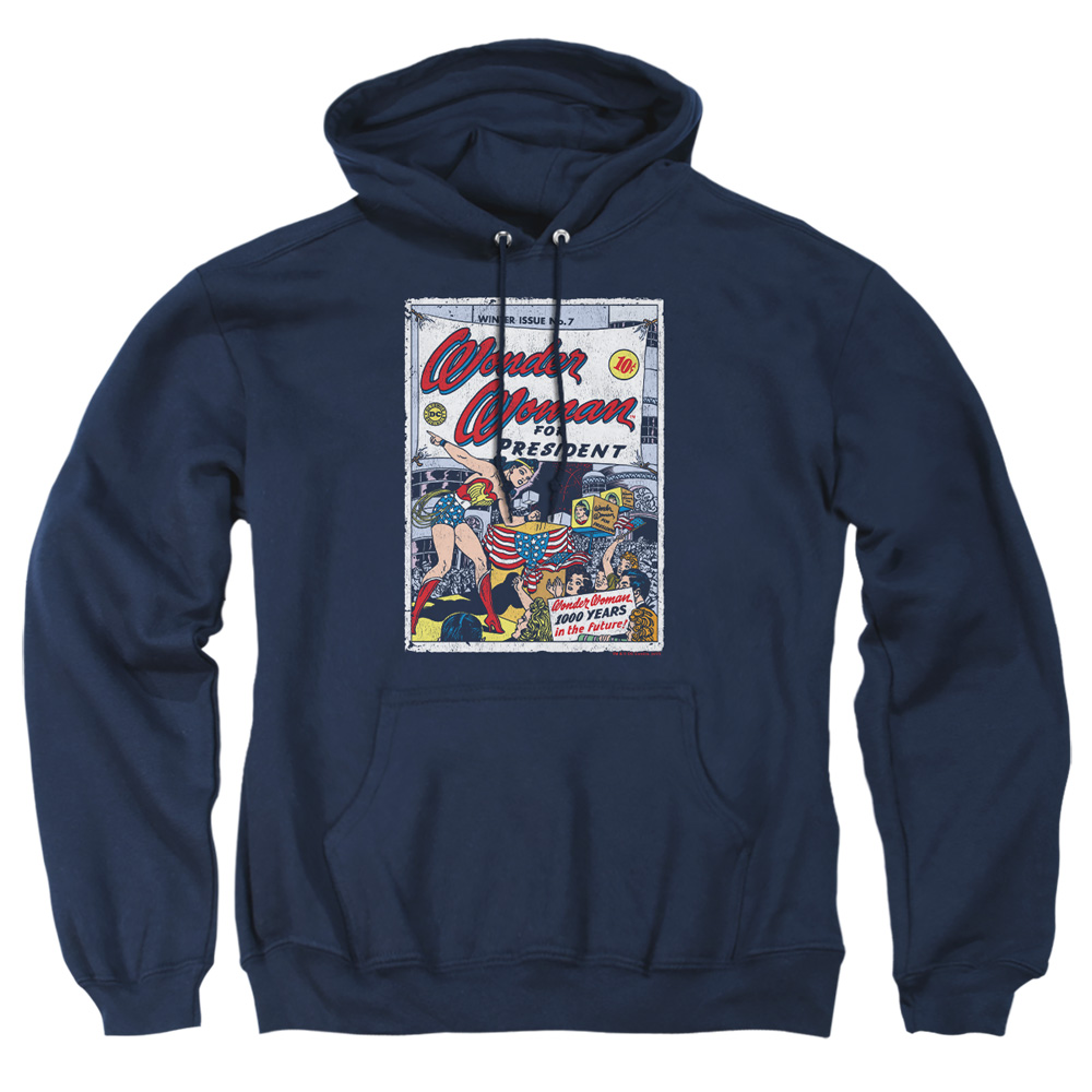 DCO891-AFTH-2 DC WW for President Adult Pullover Hoodie, Navy - Medium