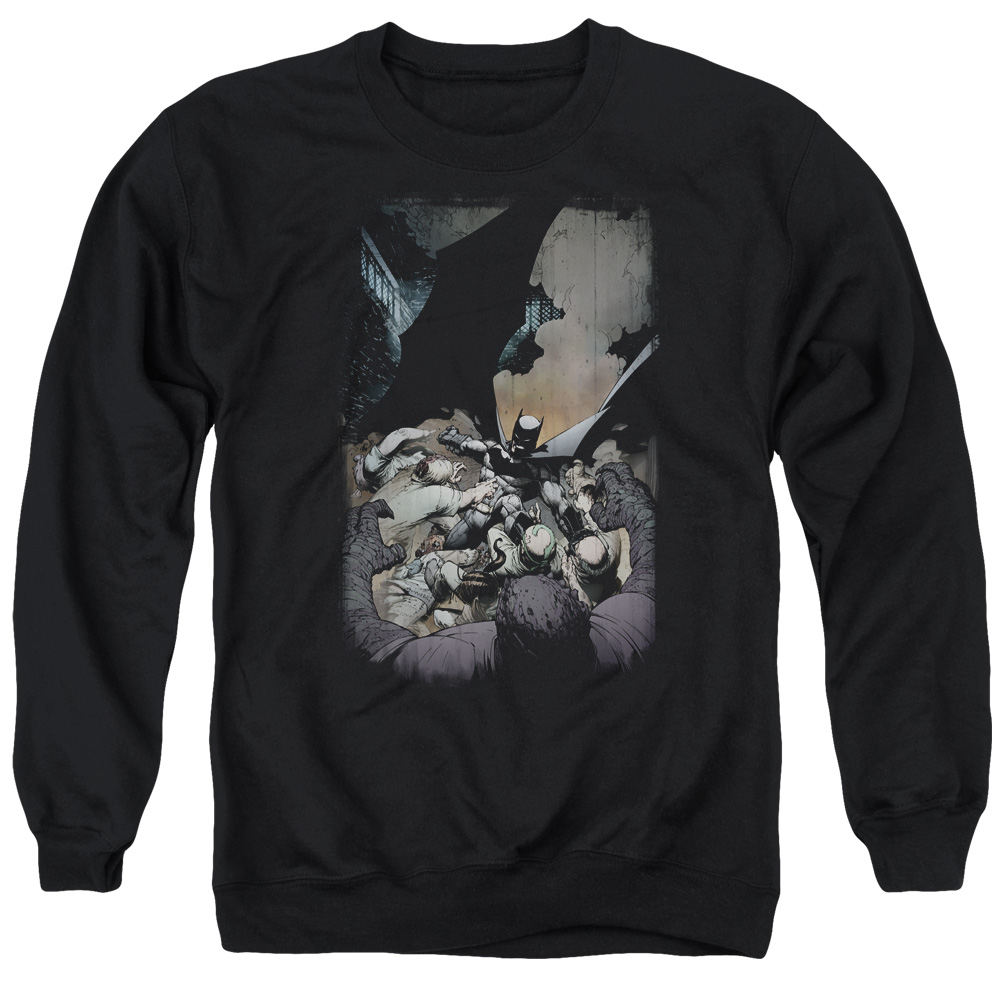 DCR107-AS-2 Batman No.1 Adult Crewneck Sweatshirt, Black - Medium