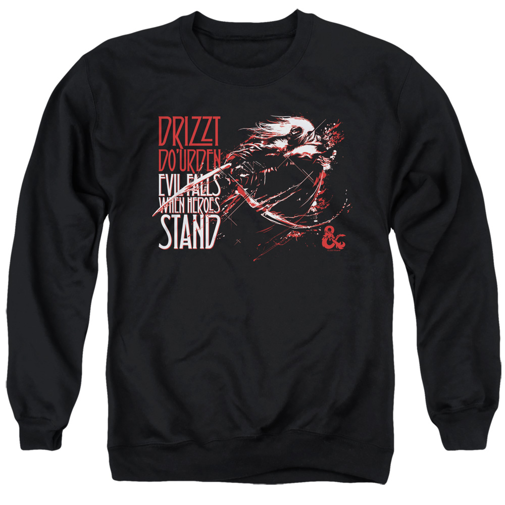 HBRO645-AS-2 Dungeons & Dragons Evil Falls Adult Crewneck Sweatshirt, Black - Medium