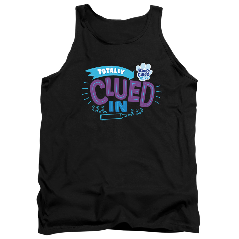 NICK402-TK-1 Blues Clues & You Totally Clued In Adult Tank Top, Black - Small