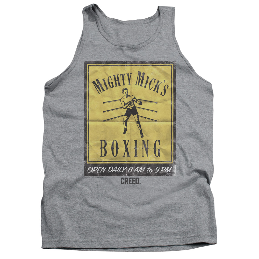 MGM260-TK-2 Creed Micks Poster Adult Tank Top, Athletic Heather - Medium