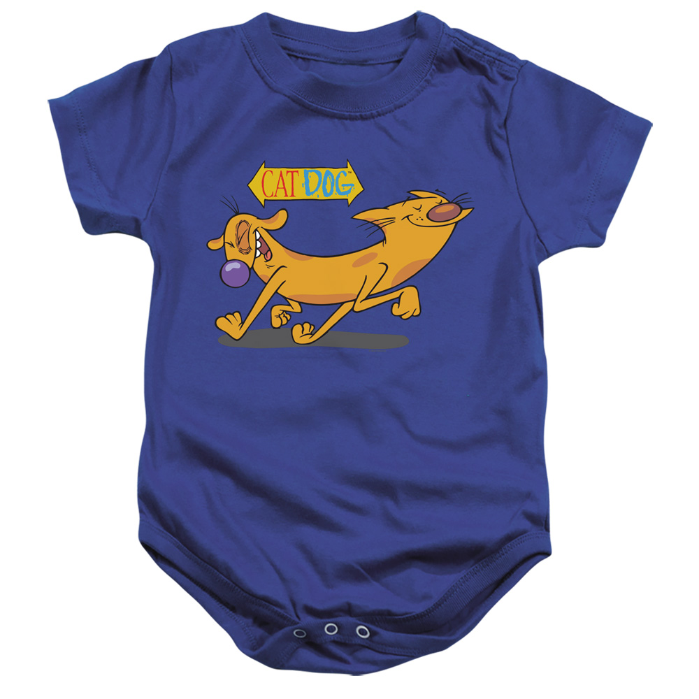 NICK296-SS-2 Catdog Happy Paws Infant Snapsuit, Royal - Medium - 12 Month