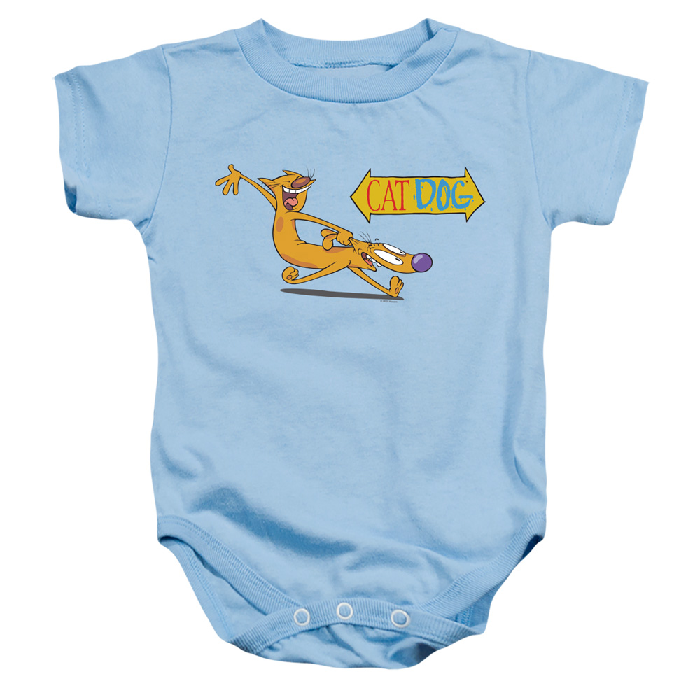 NICK297-SS-1 Catdog Yee Haw Infant Snapsuit, Light Blue - Small - 6 Month