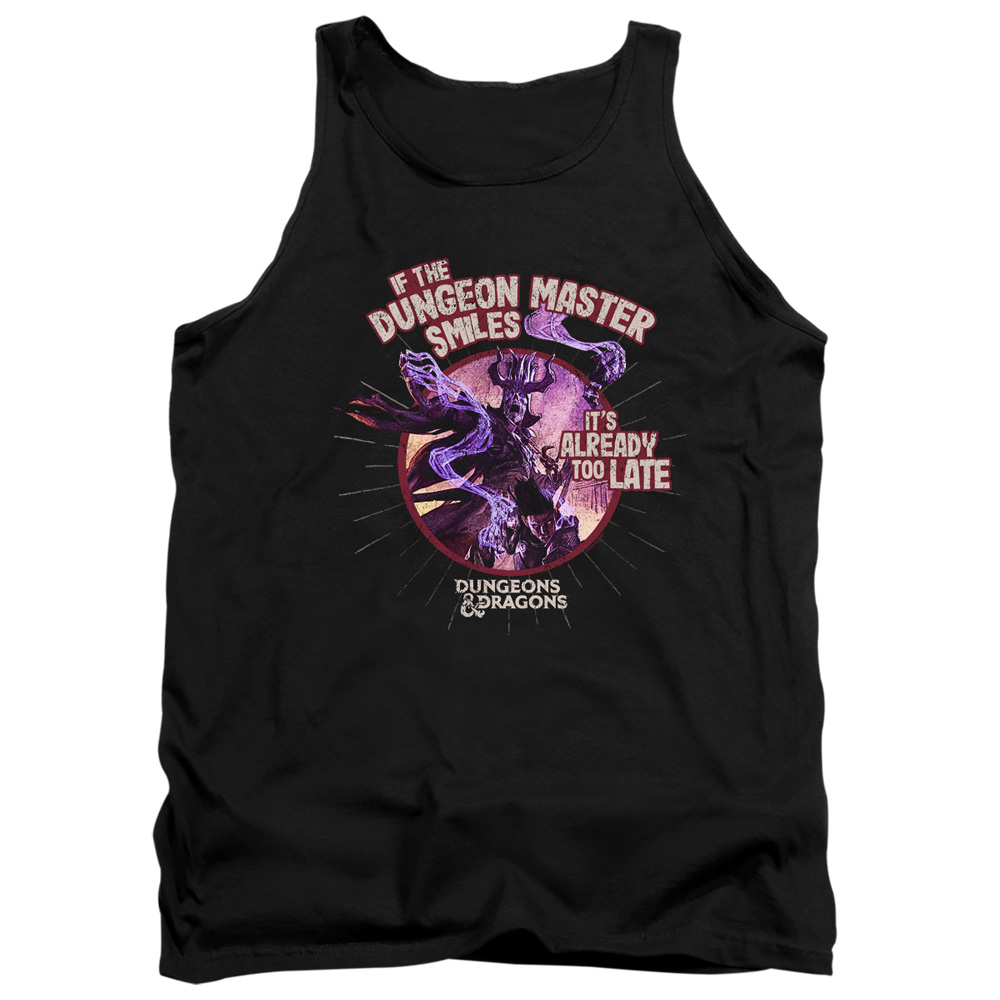 HBRO756-TK-2 Dungeons & Dragons Dungeon Master Smiles Adult Tank Top, Black - Medium