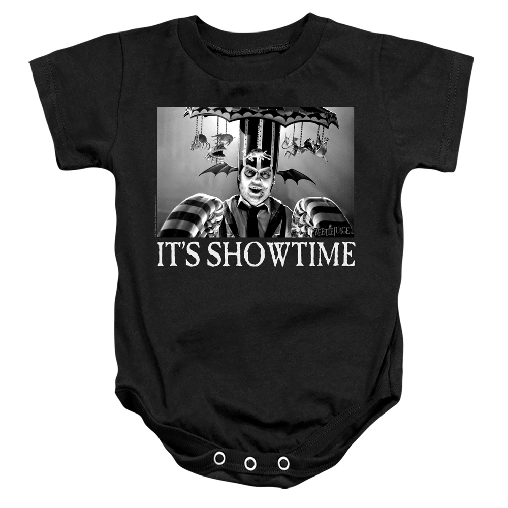 WBM1457B-SS-2 Beetlejuice Showtime Infant Snapsuit, Black - Medium - 12 Month
