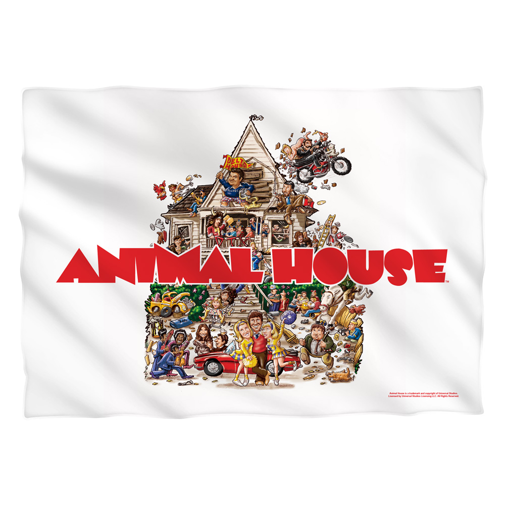 UNI767-PLO1-0 Animal House Poster Pillow Case, White - 20 x 28 in.