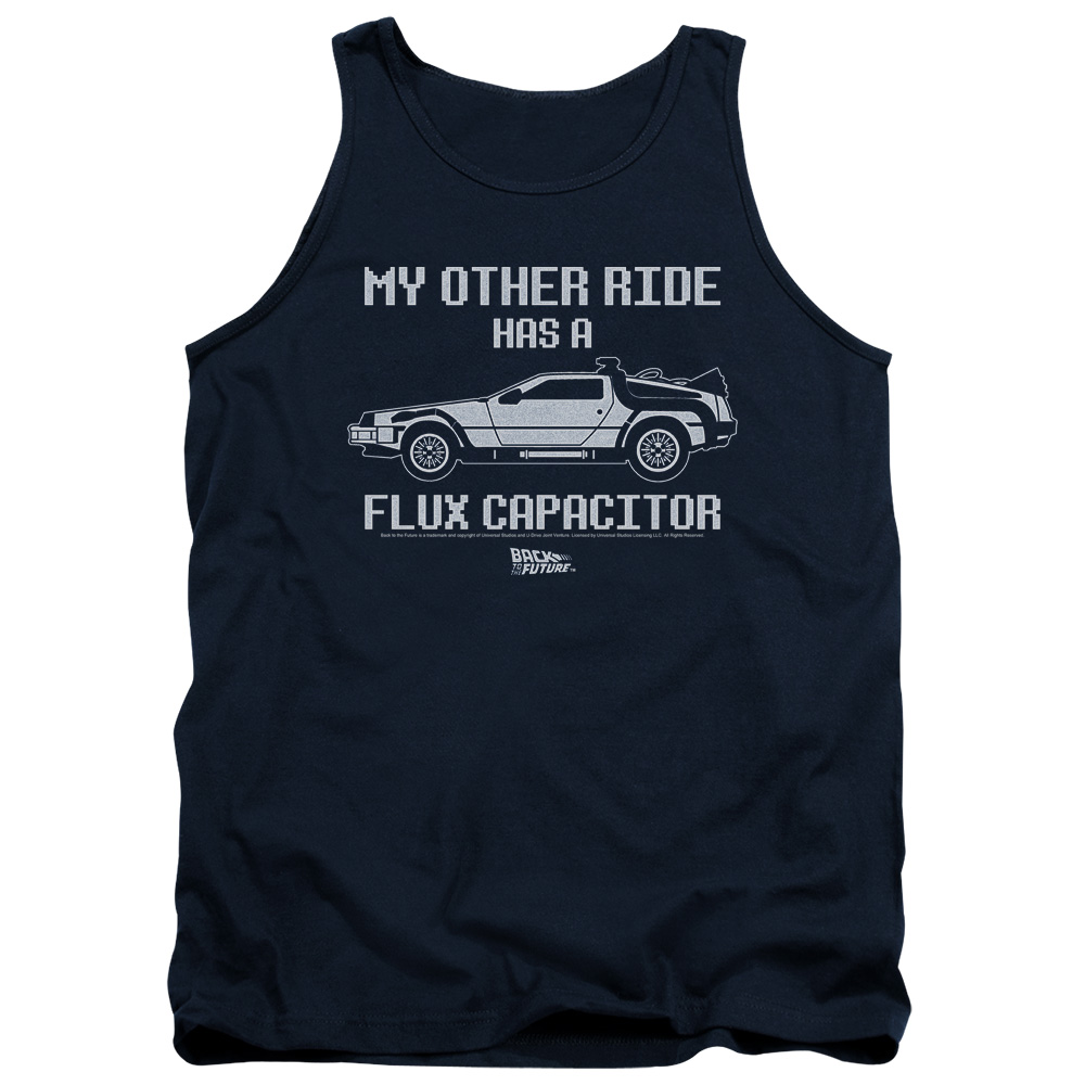 UNI985-TK-5 Back to the Future Other Ride Adult Tank Top, Navy - 2X