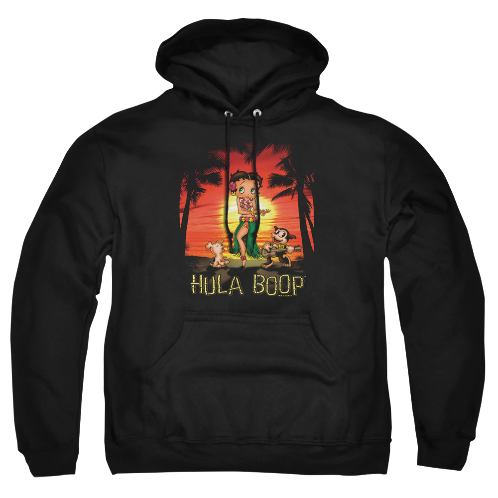 TLTSH220-AFTH-2 Betty Boop Hulaboop Adult Pullover Hoodie, Black - Medium