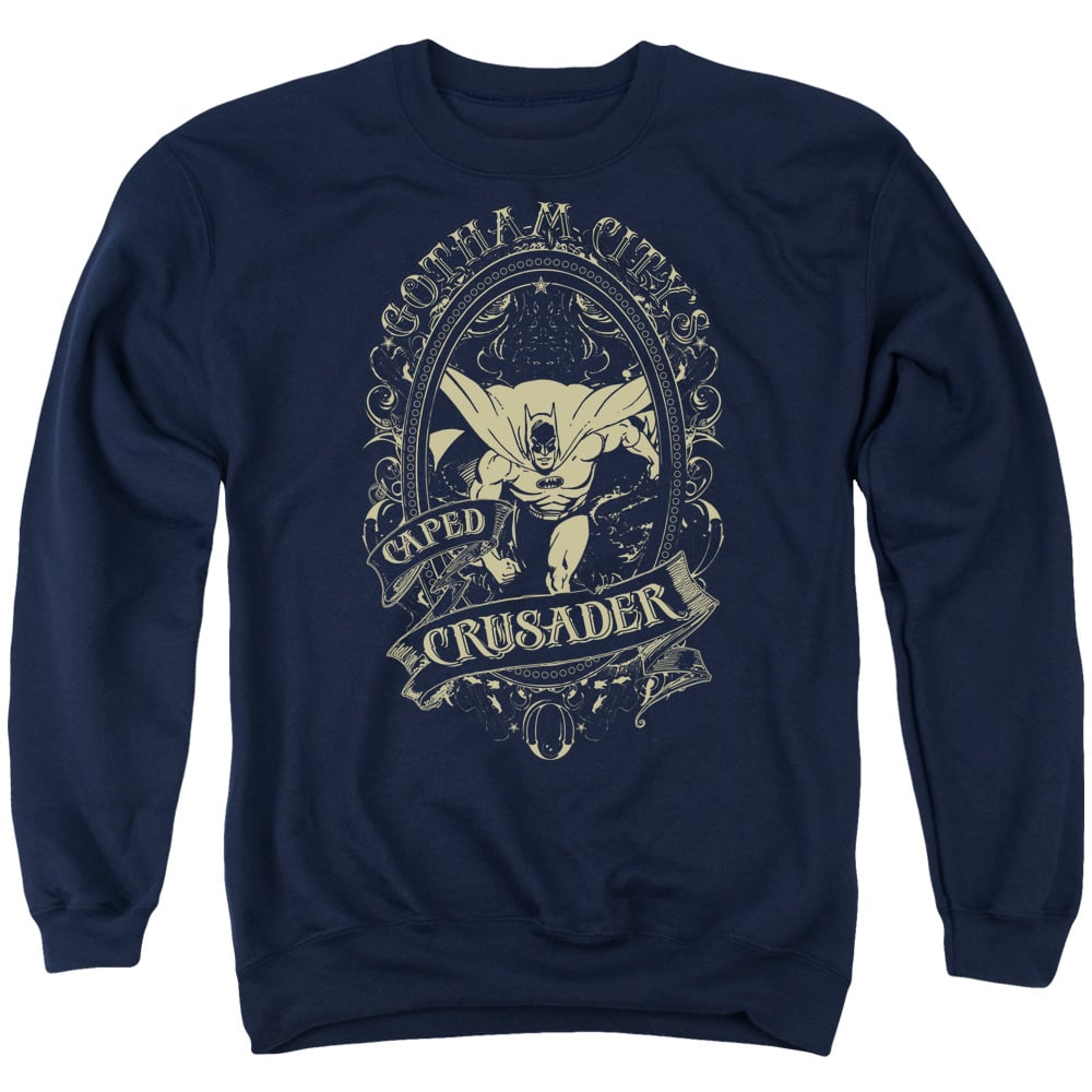 DCO154-AS-6 DC Gotham Crusader Adult Crewneck Sweatshirt, Navy - 3X