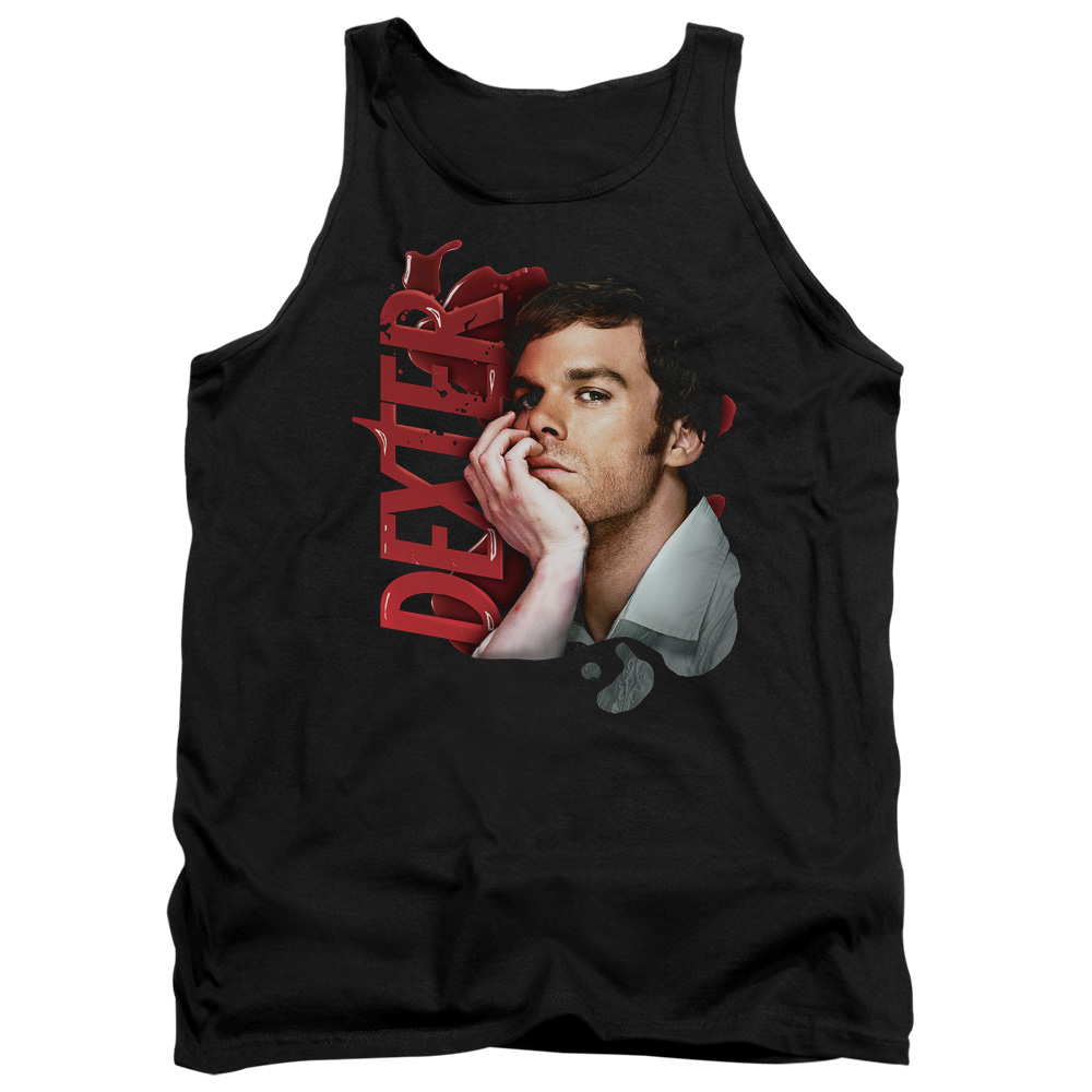 SHO333-TK-1 Dexter Layered Adult Tank Top, Black - Small