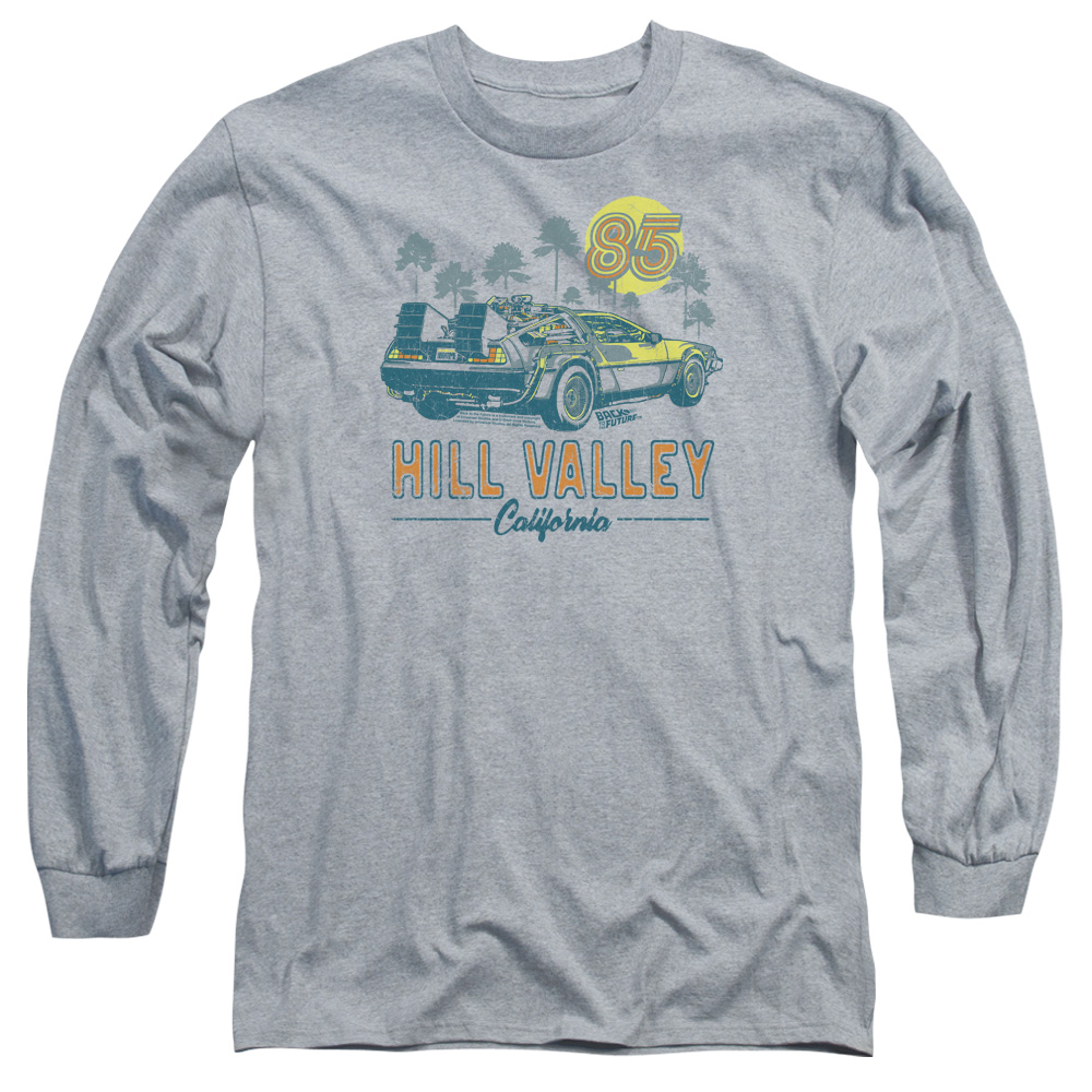 UNI1126-AL-6 Back to the Future 85 Adult Long Sleeve T-Shirt, Athletic Heather - 3X