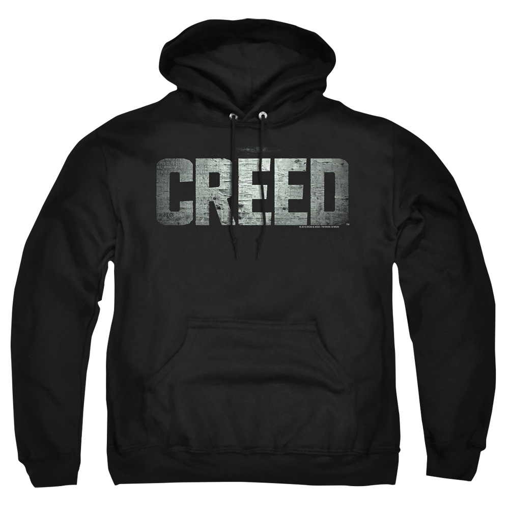 MGM258-AFTH-4 Creed Logo Adult Pullover Hoodie, Black - Extra Large