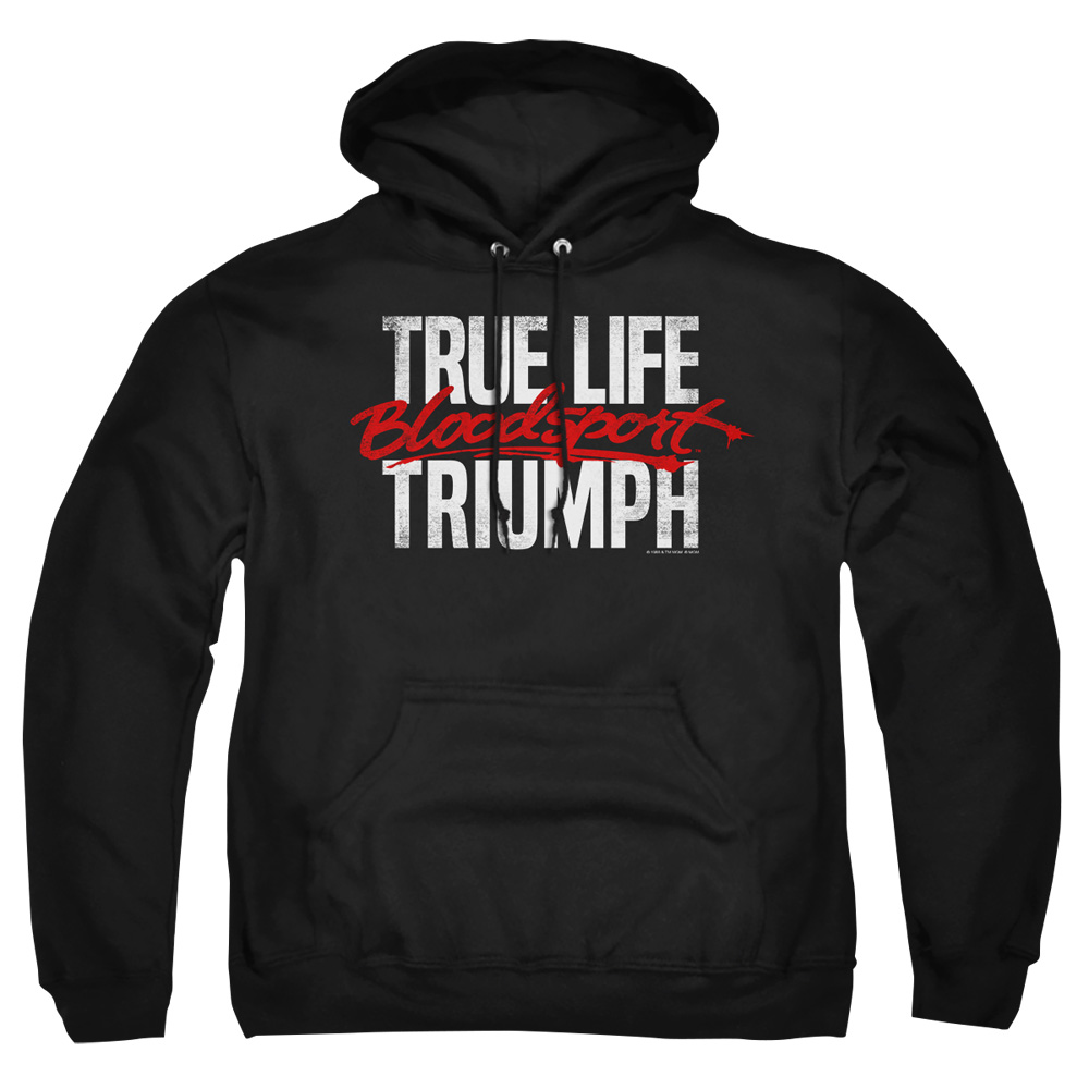MGM292-AFTH-2 Bloodsport True Story Adult Pullover Hoodie, Black - Medium