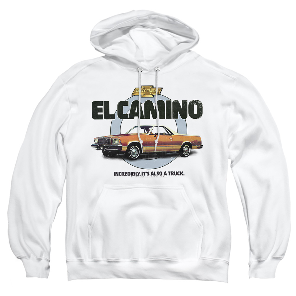 CHV186-AFTH-2 Chevrolet Also A Truck Adult Pullover Hoodie, White - Medium