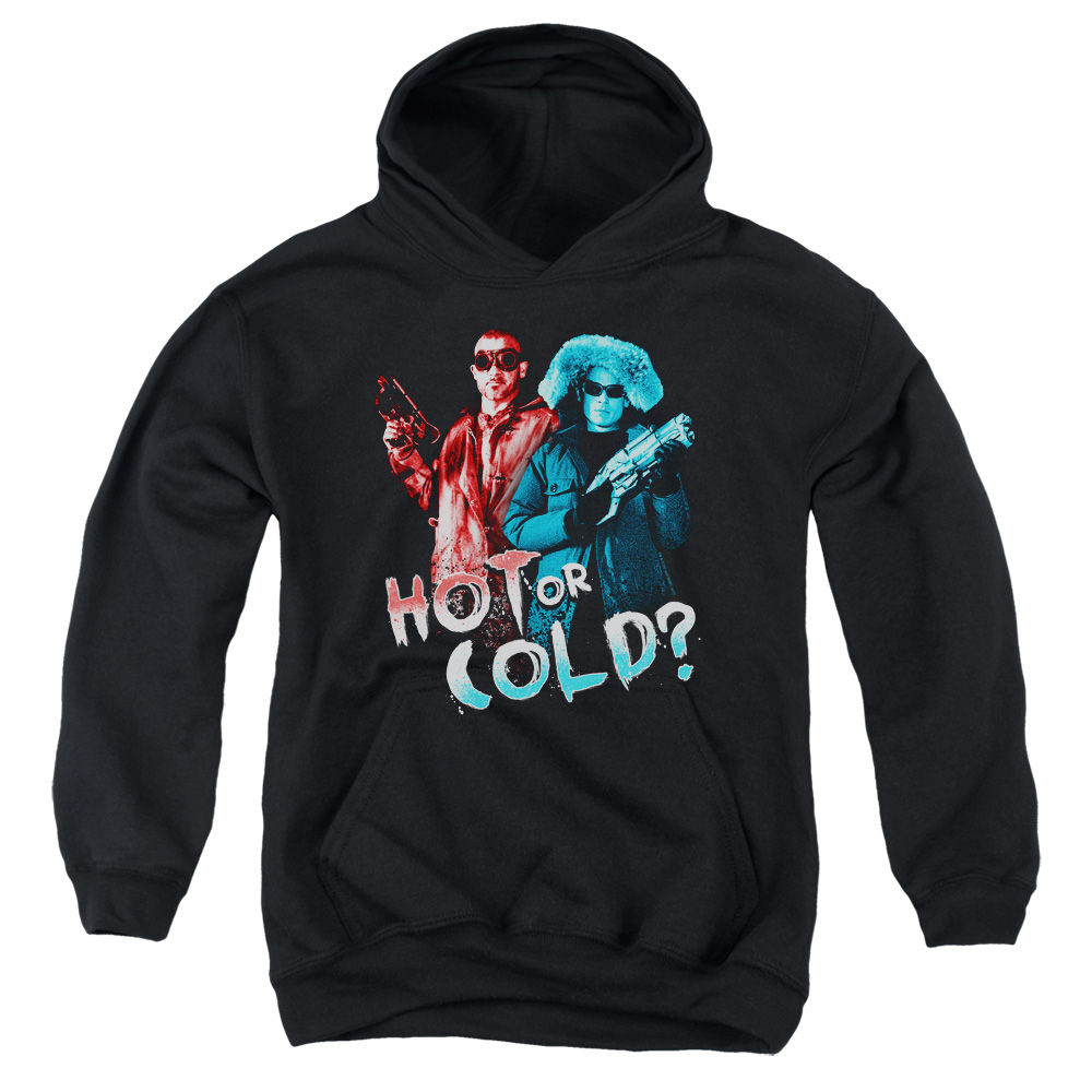 ARW126-YFTH-2 Arrow Hot or Cold Youth Hooded Sweatshirt, Black - Medium