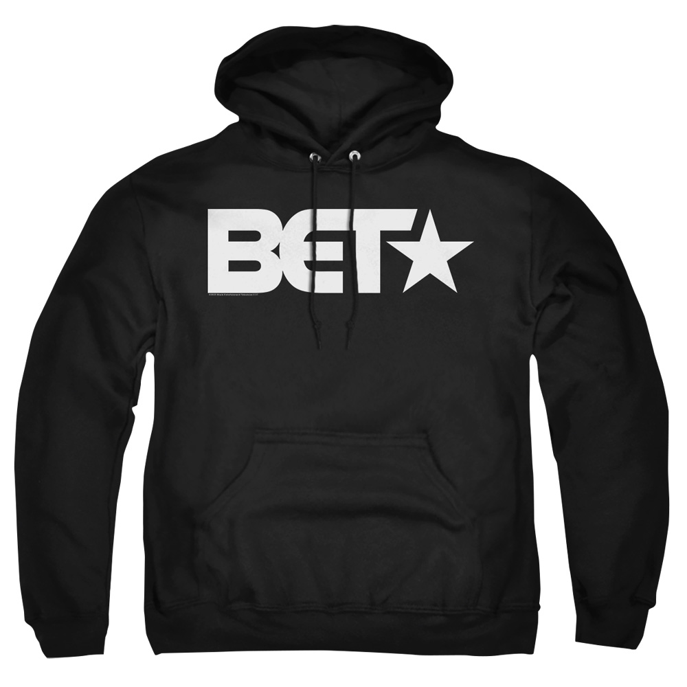 BET117-AFTH-2 Bet Logo Adult Pullover Hoodie, Black - Medium