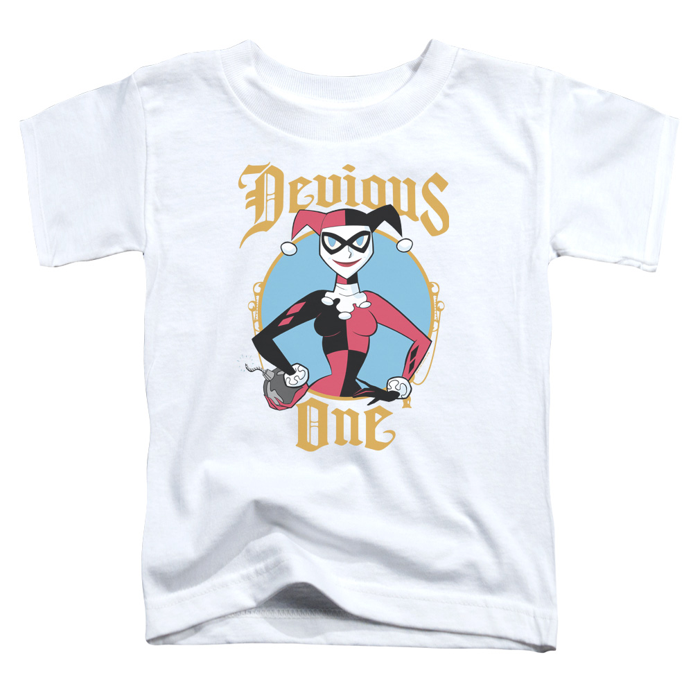BM2886-TT-2 Batman Devious One Toddler Short Sleeve T-Shirt, White - Medium 3T