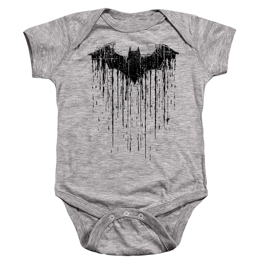 BM3435-SS-4 Batman Paint 2 Infant Snapsuit, Athletic Heather - Extra Large - 24 Month