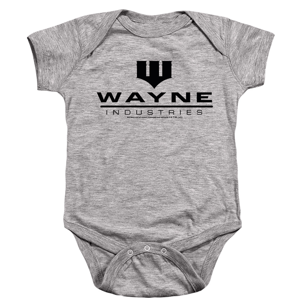 BM3559-SS-2 Batman Wayne Industries Infant Snapsuit, Athletic Heather - Medium - 12 Month