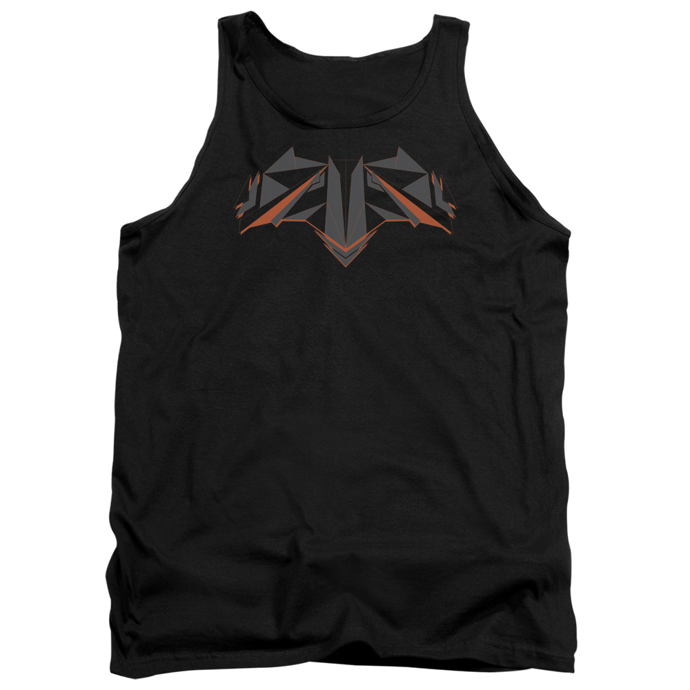 BVS113B-TK-4 Batman vs Superman Tech Bat Logo Adult Tank Top, Black - Extra Large
